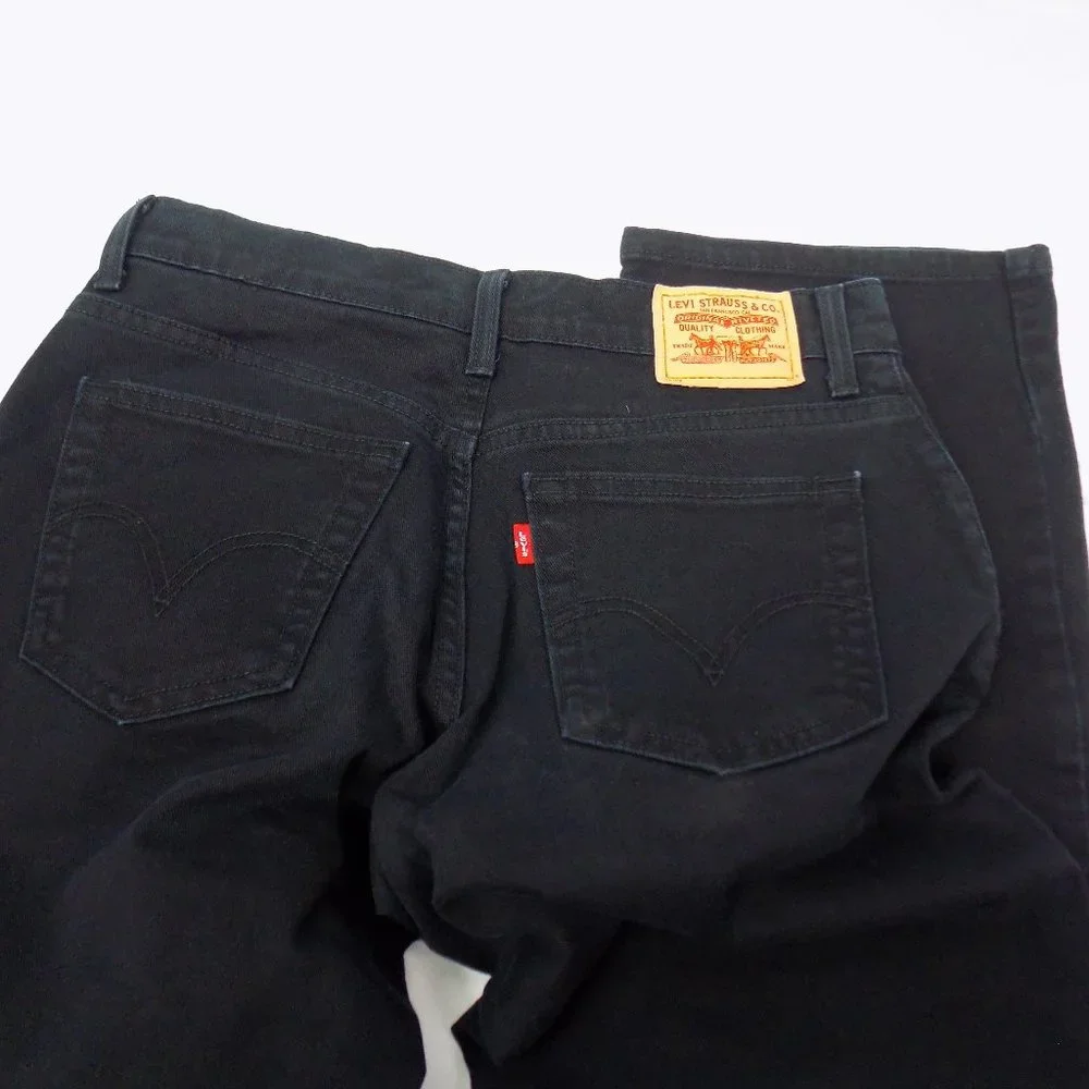 Levi's 550 Relaxed Boot Cut Black Jeans Size 10M - Picture 7 of 10